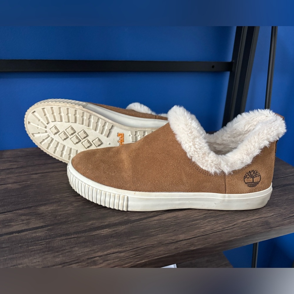 {Timberland} Women's Skyla Bay Warm Lined Slip On Shoes Style A2CDJ Brown Rust - Picture 1 of 7